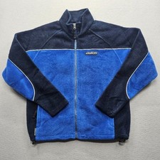 Karbon Men's Size Medium Navy Royal Blue Fleece Activewear Full Zip Jacket