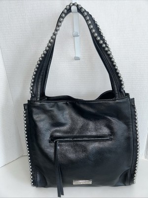 MAX STUDIO Faux Leather Large Tote Shoulder  Bag Purse Color Black