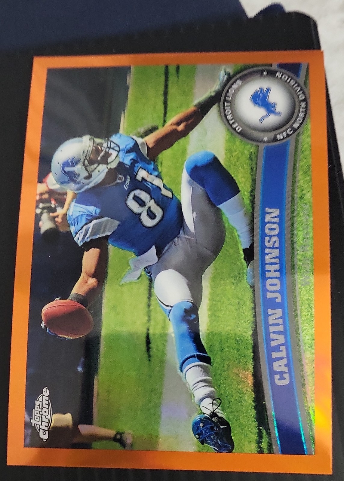2011 Topps Chrome - Calvin Johnson #8 Orange Refractor