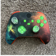 Custom green/orange nebula hand assembled Xbo...