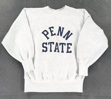 Penn State Nittany Sweatshirt Vintage Champion Reverse Weave Gray Adult Medium