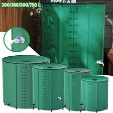 Faltbar Regenwassertank 200/380/500/750L Regentonne Regenfass Wassertank Garten