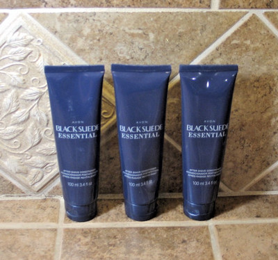 Avon Black Suede Essential After Shave Conditioner Lot of 3 New