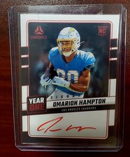 2025 Panini Luminance Omarion Hampton RC Auto Year One Red Ink Autograph Rookie