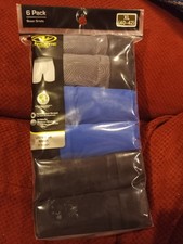 NWT Men’s Athletic Works (6) Pack Pair Mesh Boxer Briefs 9” Inseam XL 40-42