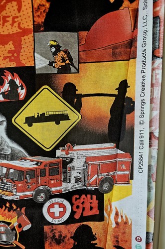 Springs Creative "Call 911" Firefighter Dalmation Fabric Cotton 3 Yds X 44" OOP - Picture 2 of 2