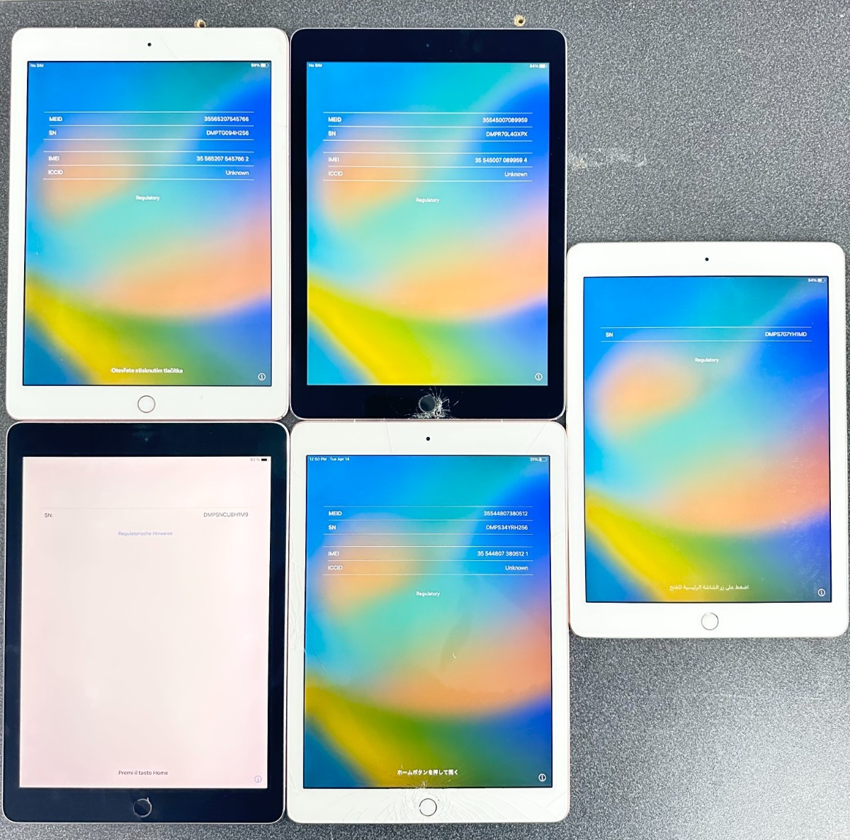 Lot of 5 x Apple iPad Pro 9.7 in, WIFI, 32GB - Salvage | eBay