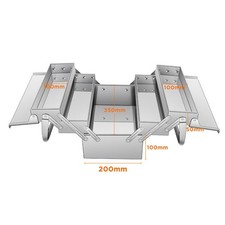 Metal Folding Tool Box Chest Cantilever Storage Case Auto Maintenance Organizer