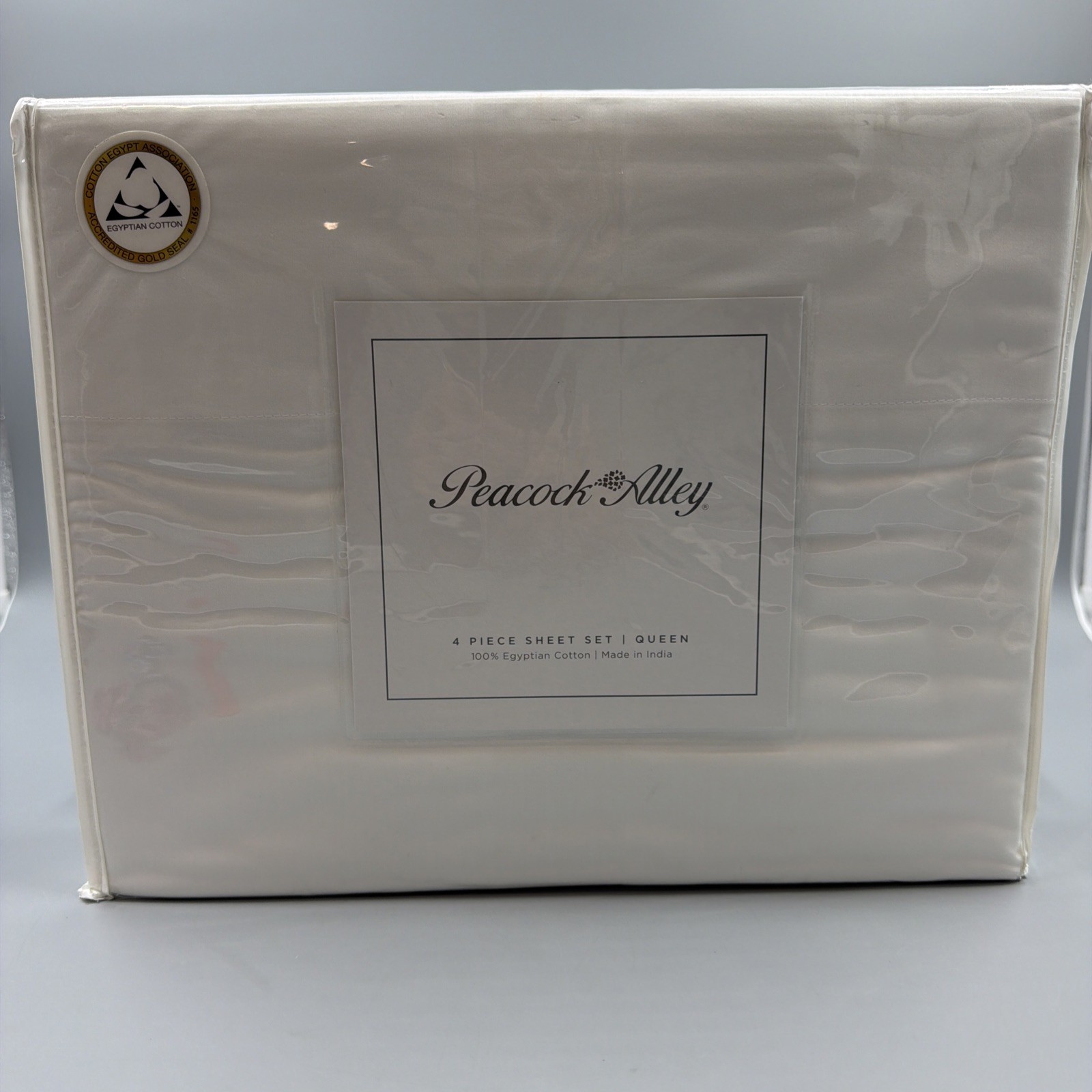 Peacock Alley - Emily - Egyptian Cotton 4 Piece Sheet Set - White - Queen