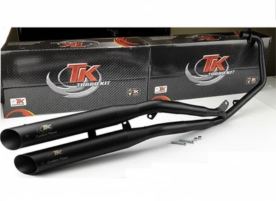 Auspuffanlage Turbo Kit Custom Style Auspuff Black Daelim Daystar Fi 125 125i IE - Bild 1 von 3