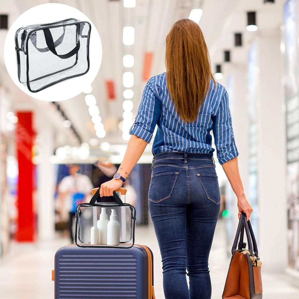 Borsa trasparente con toppe, borsa per snack, borsa da viaggio