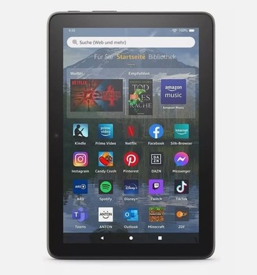 Amazon Fire HD 8 Zoll Tablet Plus 12. Gen 32GB, Wi-Fi, 8 Zoll - Grau NEU