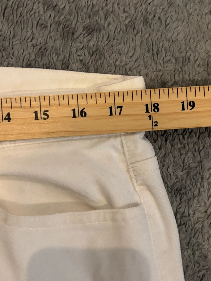 Pantalones de terciopelo Talbots Signature Boot para mujer talla 14P bolsillos elásticos marfil Foto 4 de 4