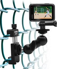 C08 Aluminum Smartphone Fence Mount Compatible for GoPro/Mevo Start/DJI Black