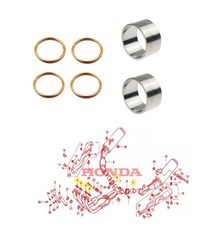 Honda CBR 1000 F SC21 SC24 Collecteur connexion joints silencieux d'échappement