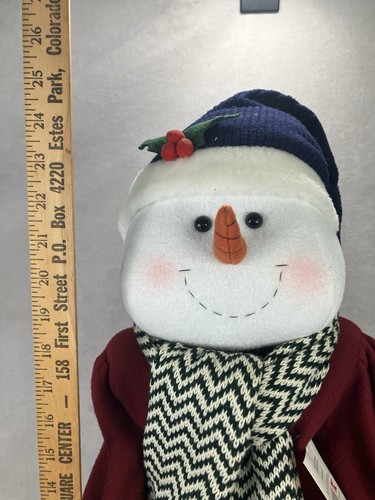 Vintage Large Standing Plush snowman figurine Kmart - Picture 8 of 12