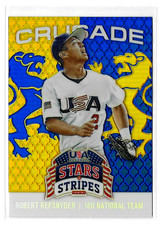 2015 USA Baseball Stars & Stripes Robert Refsnyder Crusade #84 Blue/Yellow RC