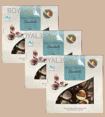 J.D Gross Belgian Sea Shells 20 Chocolates With Hazelnut 250g x 3