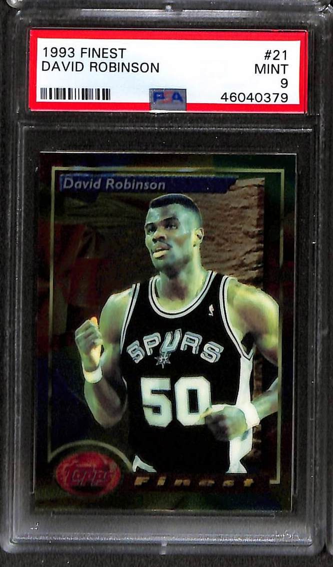 1993 Finest #21 DAVID ROBINSON  PSA 9 Mint A