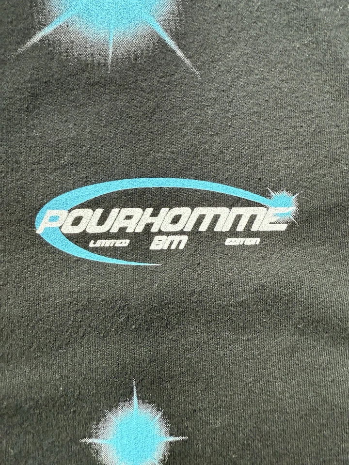 Camiseta Boohoo Hombre De Gran Tamaño Cuello Alto Pour Homme BM Borde Crudo S Negra S/S Camiseta Foto 3 de 4