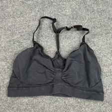 Women Black Seamless Racerback Bralette Adjustable Straps No SizeTagFits S Msmts