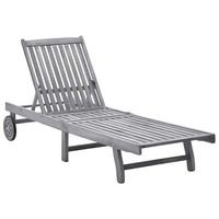 Sonnenliege Akazie Massivholz Gartenliege Outdoor Terrasse Balkon