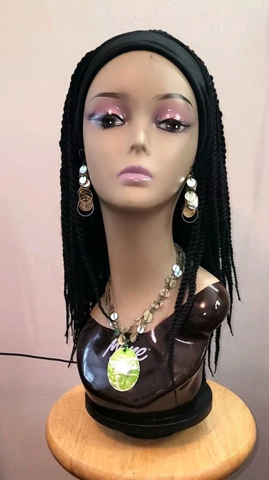 Nova peruca de crochê feita à mão senegalesa torções cor #1b - Imagem 2 de 4