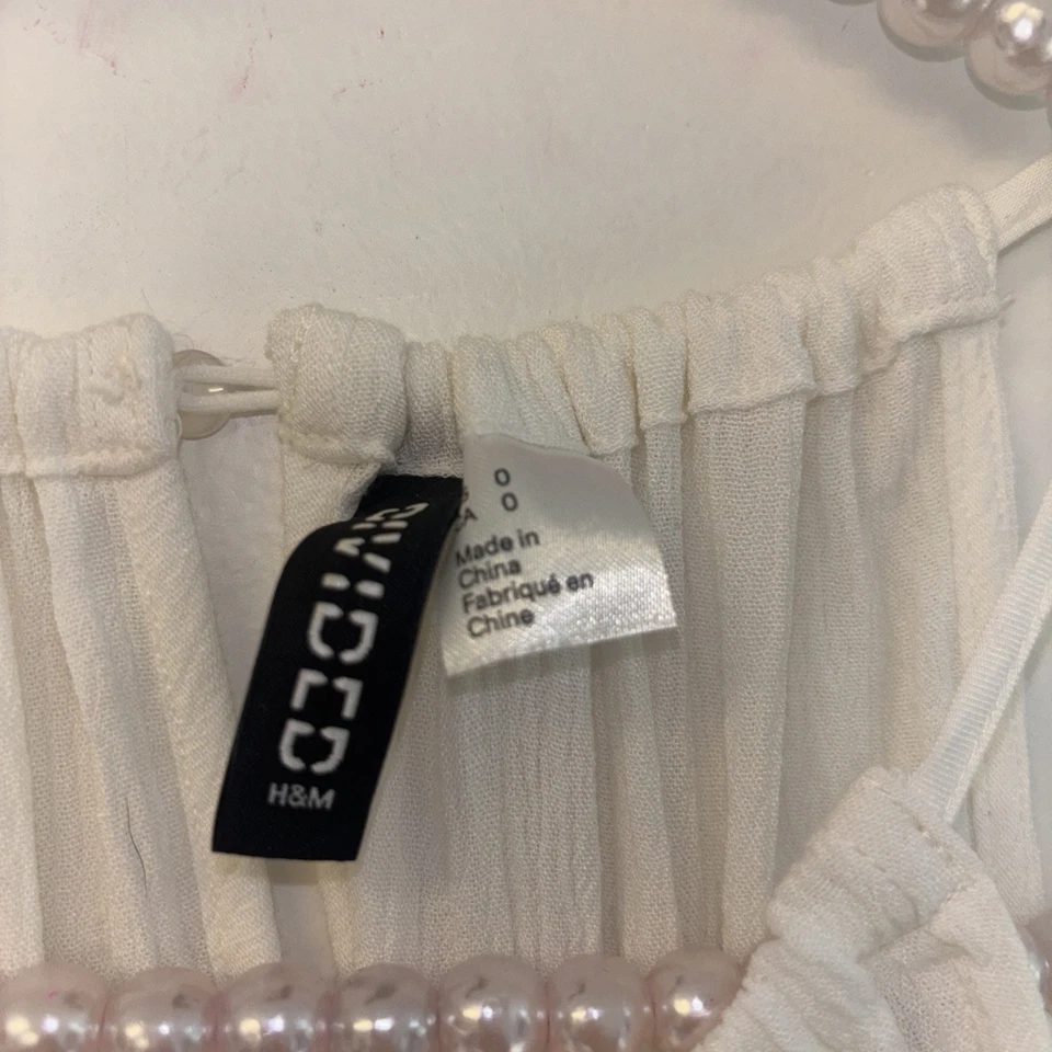 Льняной Топ Размер S Cottage Core Фея Кружевная Пляжная Крестьянская Органическая Струящаяся Блузка Cami - Изображение 4 из 4