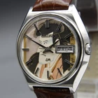 1970y [EXC+5] Vintage SEIKO Lord Matic 5606-7010 LM 37mm UKIYOE AT Men's Watch