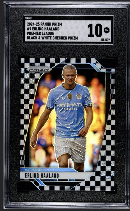 Erling Haaland Prizm Checkered Board Short Print 2024-2025 Premier League