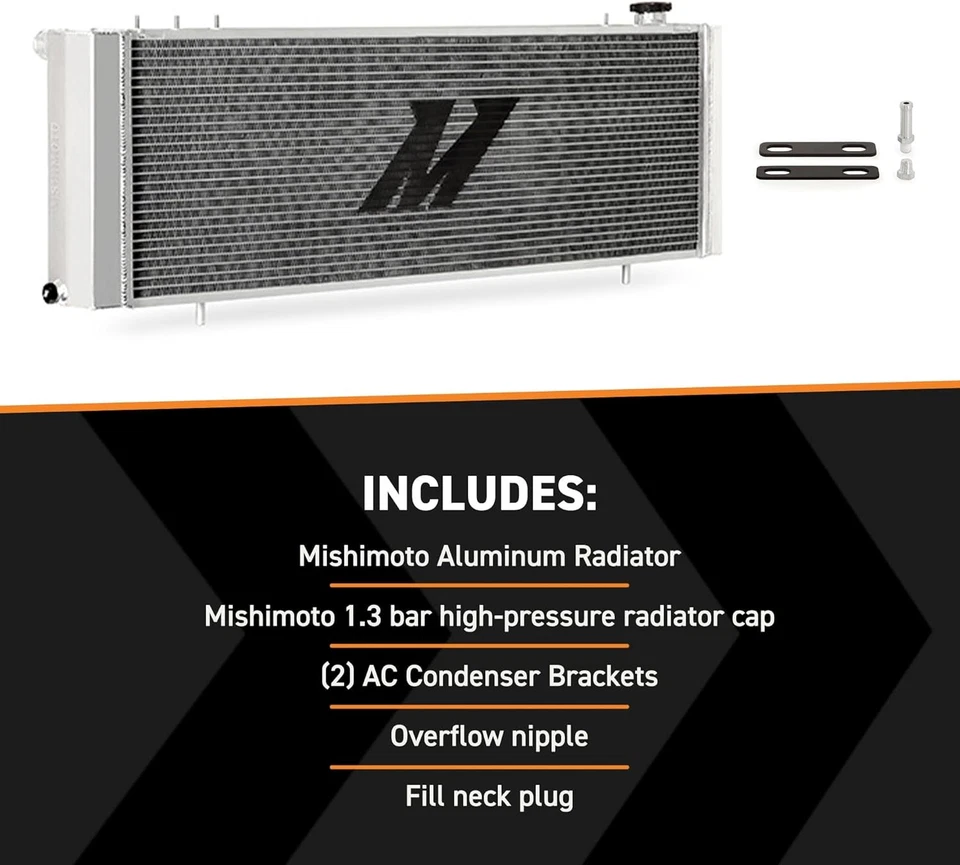 Radiador Mishimoto MMRAD-XJ-89 aluminio plateado para Jeep Cherokee XJ 1989-2001 Foto 3 de 4