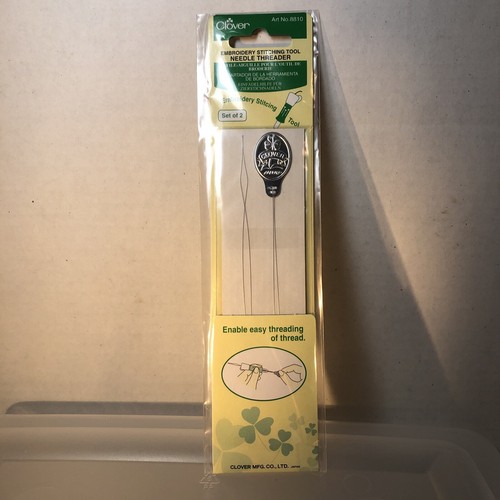 Clover Embroidery Stitching Tool Needle Threaders 2 In Package - Picture 1 of 4