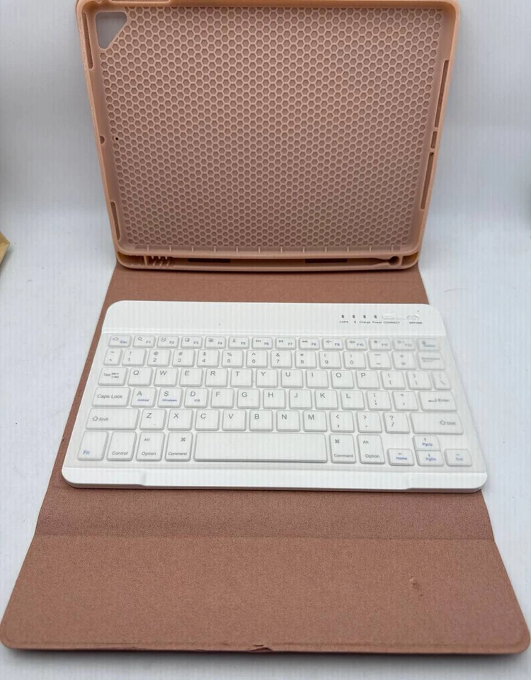 HotLife iPad Keyboard Matte Pink Case iPad 7th 8th 9th 10.2" Pro 10.5" Air 3rd - Image 4 of 4