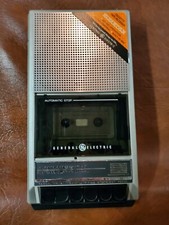 GE Cassette Tape Recorder Slim Style 3-5016d Tested Works Vintage nice condition