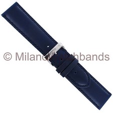 22mm Morellato Navy Padded Genuine Italian Oil Leather Mens Watch Band Reg 969