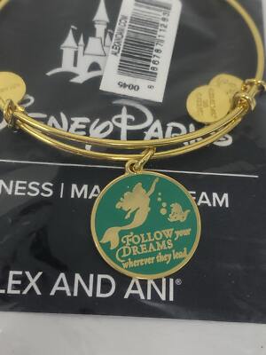 Disney Ariel Follow your Dreams Gold Alex and Ani Bracelet