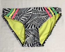 GOSSIP GIRL GIRL'S GAME BOARD GEO BIKINI SWIM BOTTOMS ONLY BLACK MULTI 12 NEW 