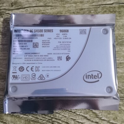Intel 960GB S4500 SSD DC Series 2.5 inch SATA3 Solid State Drive SSDSC2KB960G7