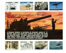 Guyana - 1995 - VE Day - Military - Sheet of Eight stamps - MNH