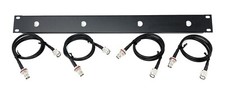 19" Antenna Re-location Rack Mount Kit 1U Front Panel 4 Hole Ports w/ TNC Cables