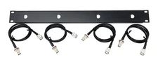 19" Antenna Re-location Rack Mount Kit 1U Front Panel 4 Hole Ports w/ TNC Cables