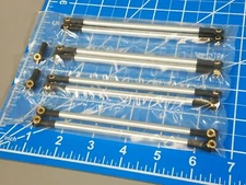 Aluminum Front & Rear Axle Linkage Rod Pole Set Tamiya 1/10 Bullhead Clodbuster