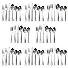 48Pcs Silverware Set for 8 Stainless Steel Flatware set Cutlery Utensil Kitchen