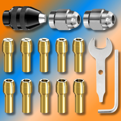 Drill Chuck Collet Set for Dremel Drill Bit Chuck Shank Rotary Tool Quick Change