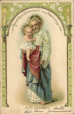 (69729) Namenstag - Prägekarte - St. Joseph