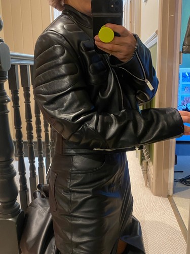 BNWT RP £1695 Christopher Kane Fresh Start leather biker jacket in black.IT 40 - Picture 15 of 16