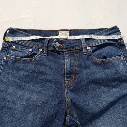 Womens LEVI STRAUSS 515 Capri Size 4 Dark Wash Blue Jean Denim - Picture 2 of 7
