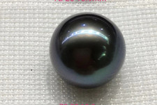 Huge 13mm Natural south sea genuine black green round loose pearl undrilled