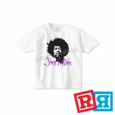 Jimi Hendrix T-Shirt Cotton Crew Top Boys Toddler White Short Sleeve