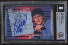 Teemu Selanne Signed 1993-94 Upper Deck Hologram #SP4 Winnipeg Jets BAS Slabbed